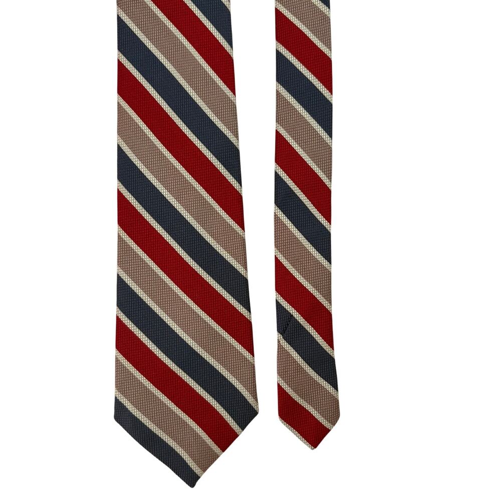 Vintage Lilly Dache Paris 100% Silk Striped Tie Preppy Classic Eclectic Grandpa